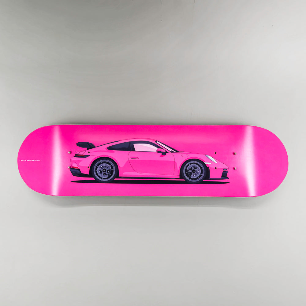 Porsche 911 992 GT3 RS Pink Skate Deck