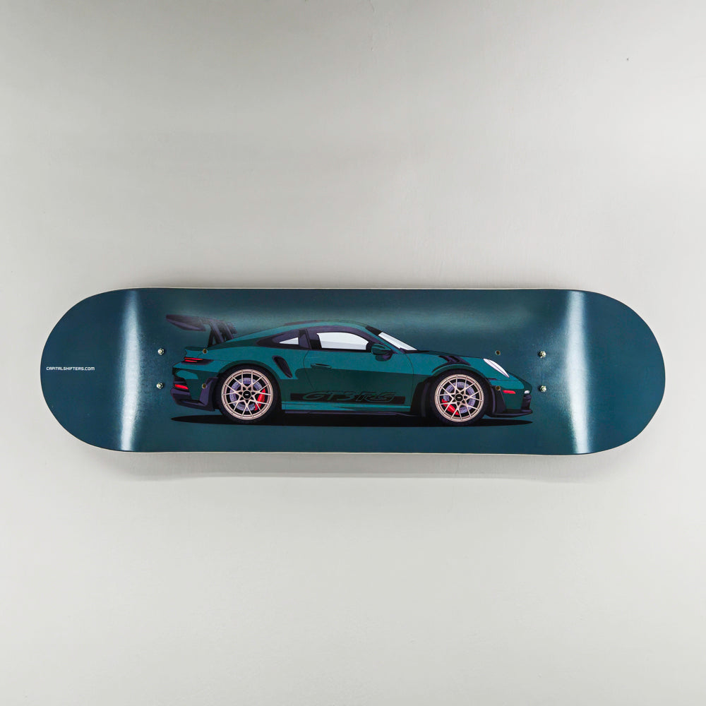 Porsche 911 992 GT3 RS British Racing Green Skate Deck