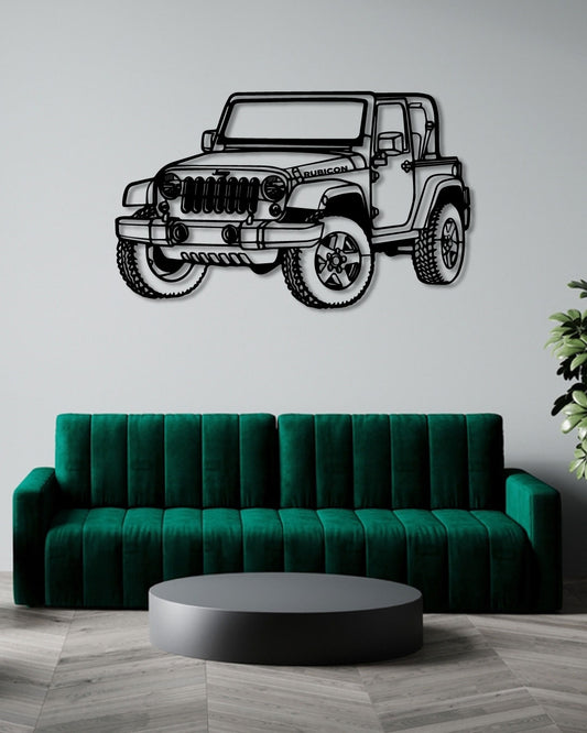 2007 Wrangler Rubicon Perspective Metal Wall Art
