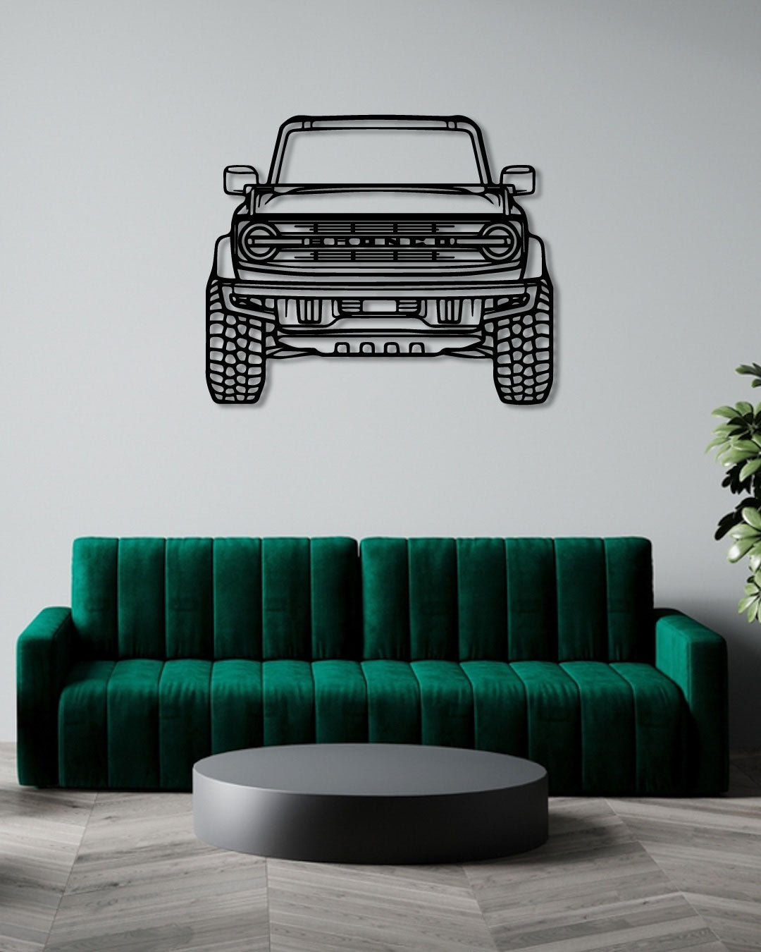 Bronco 2021 Perspective Metal Wall Art