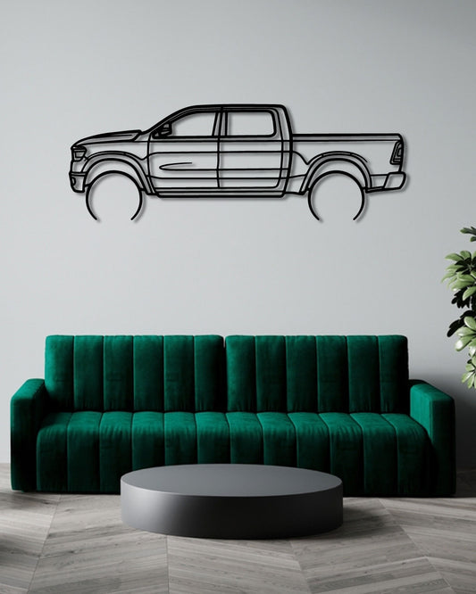 2019 RAM 1500 Laramie Detailed Metal Wall Art Frame