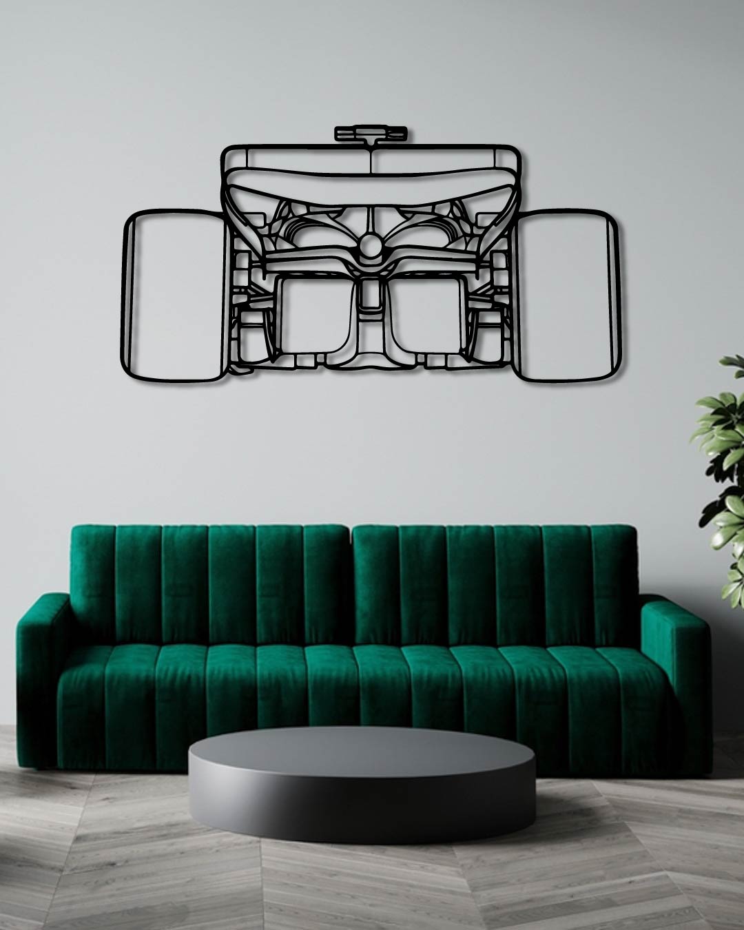 F1 2024 Sf-24 Back Perspective Metal Wall Art