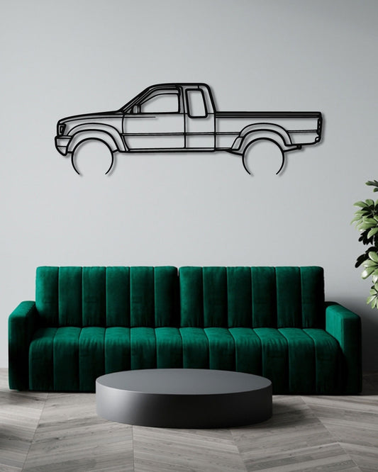1991 Toyota Pickup Hillux Detailed Metal Wall Art Frame