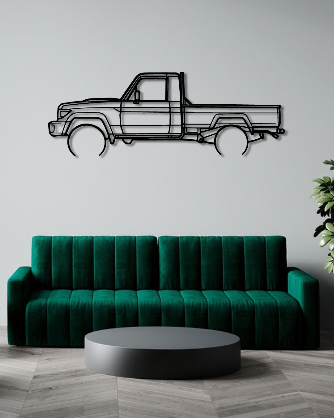 2020 Toyota Land Cruiser LC79 Detailed Metal Wall Art Frame
