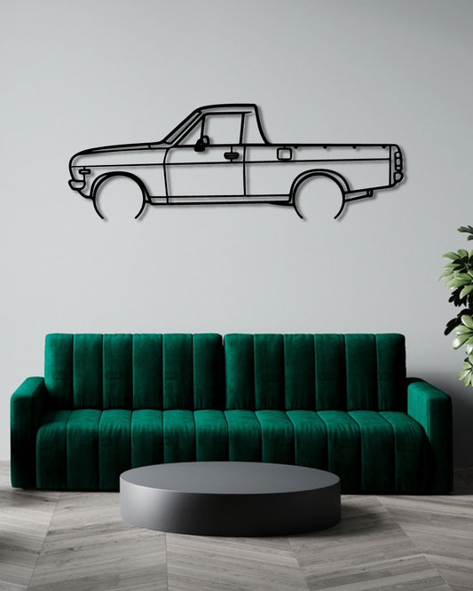2007 Datsun Ute 1200 Detailed Metal Wall Art Frame