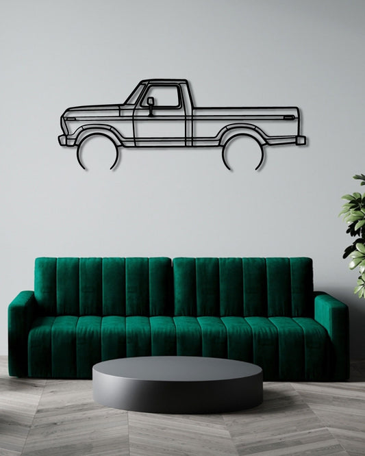 1978 Ford F-100 Detailed Metal Wall Art Frame