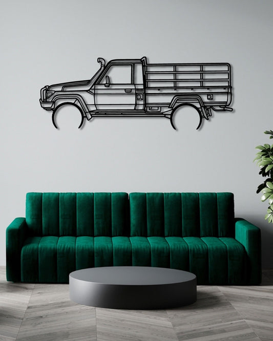 Toyota Land Cruiser 79 Detailed Metal Wall Art Frame