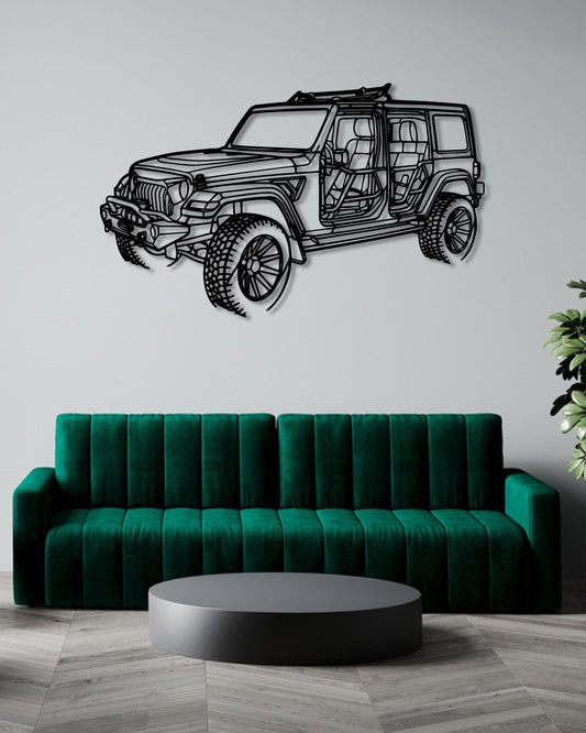 Jeep Wrangler 2022 Perspective Metal Wall Art