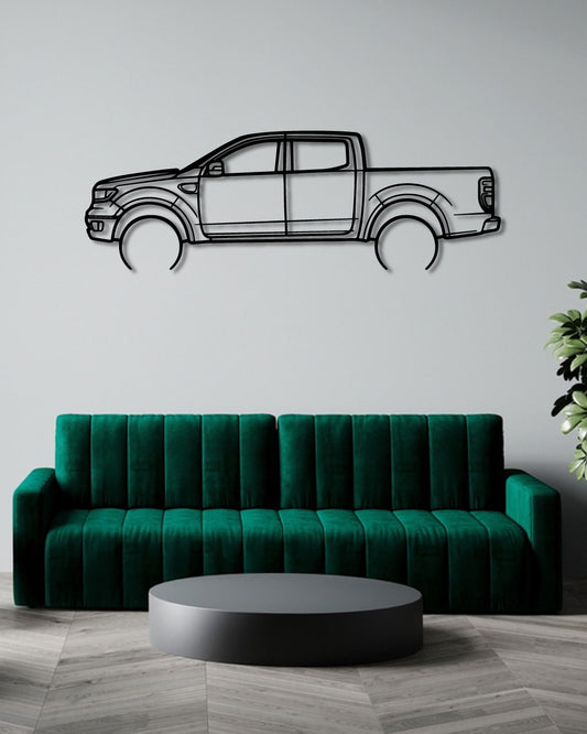 2019 Ford Ranger Lariat Detailed Metal Wall Art Frame