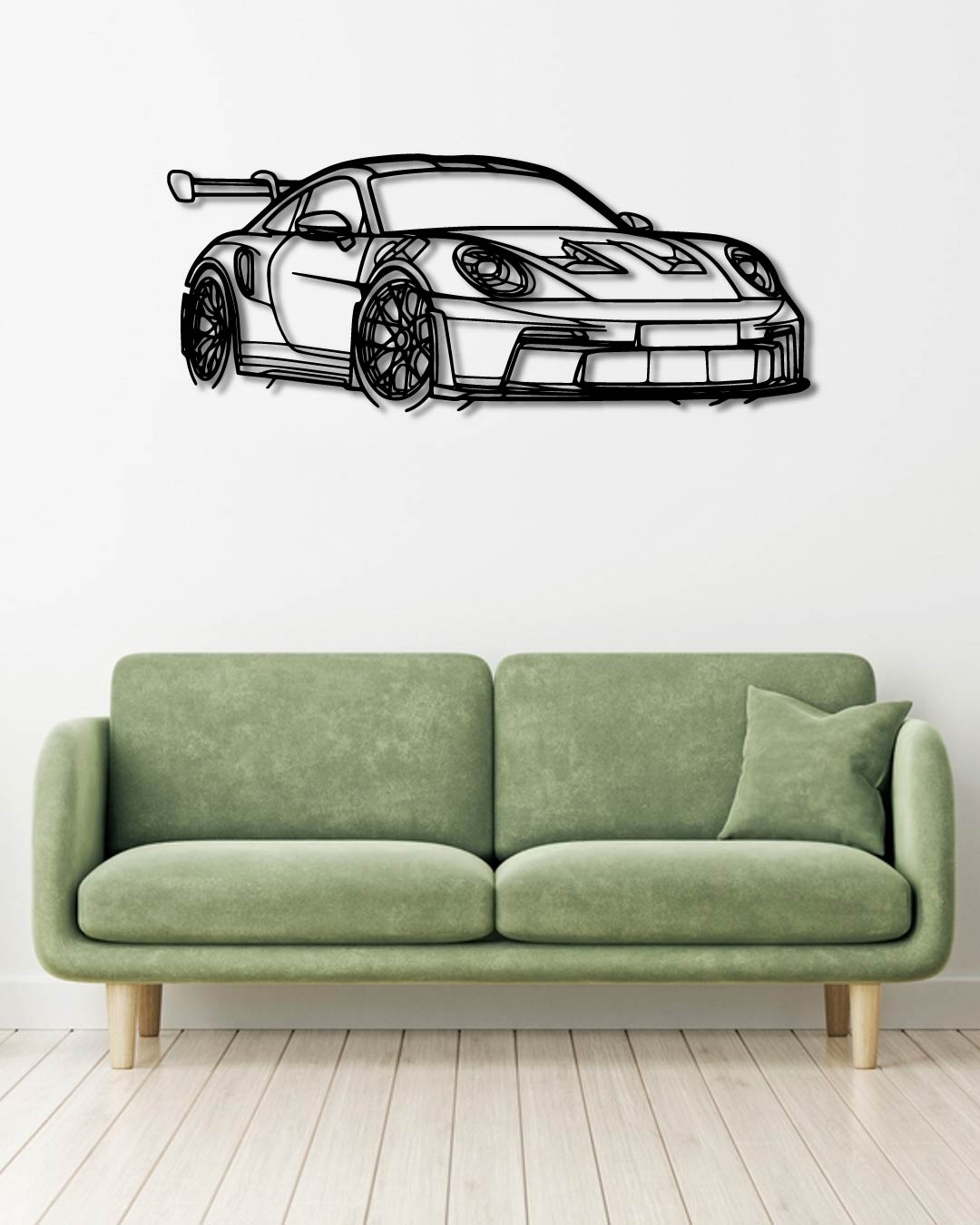 Porsche 911 992 Gt3 RS Front Three Quarter Perspective Metal Wall Art