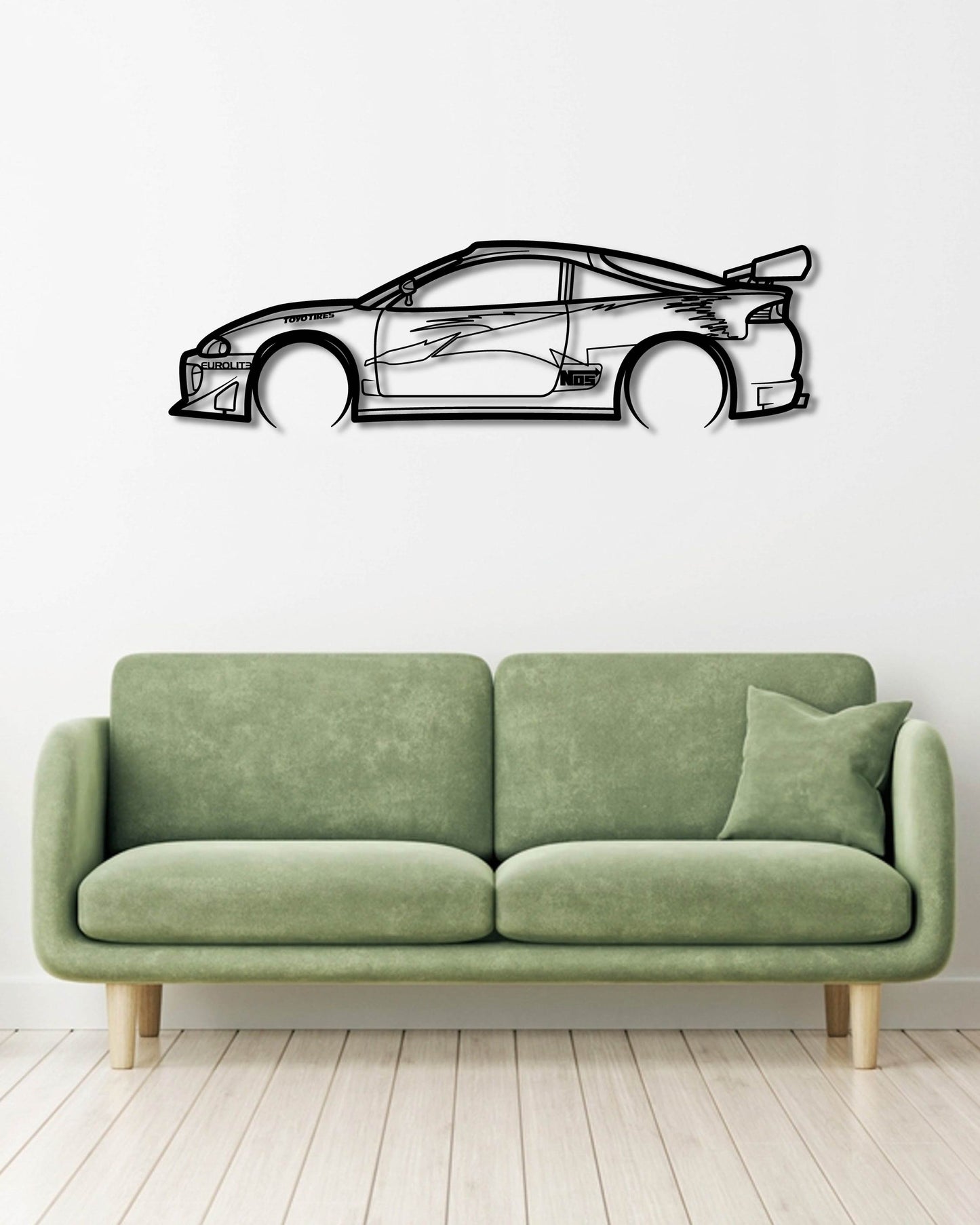 MITSUBISHI ECLIPSE FAST & FURIOUS METAL WALL ART