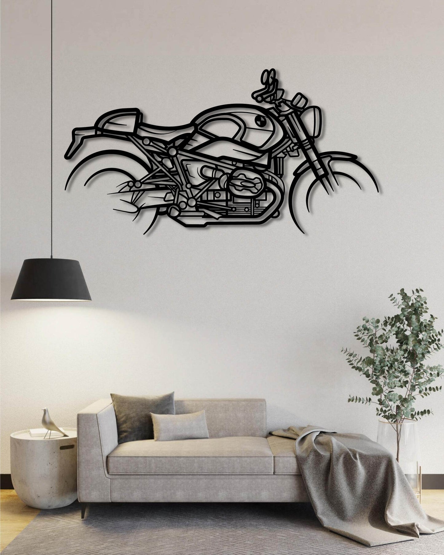 BMW R NINE T 100 YEARS METAL WALL ART