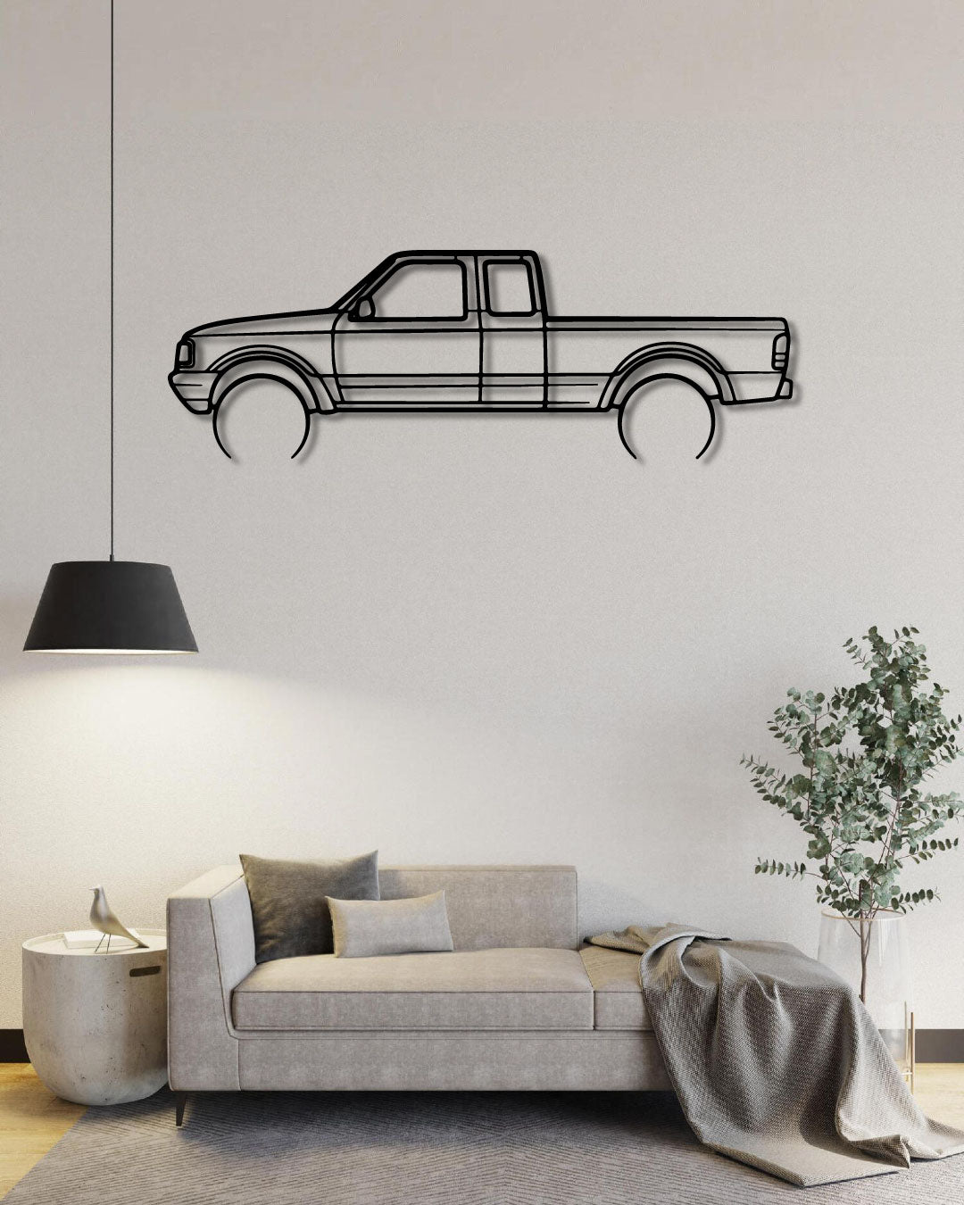 1994 Ford Ranger Detailed Metal Wall Art Frame