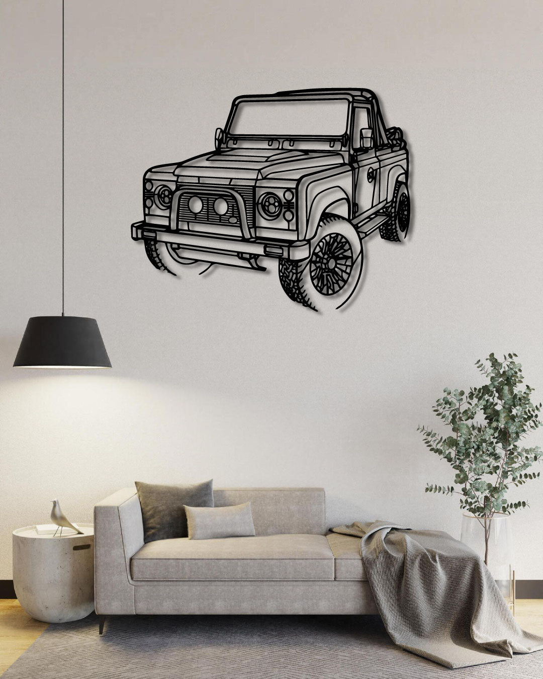 Defender 90 Angle Perspective Metal Wall Art