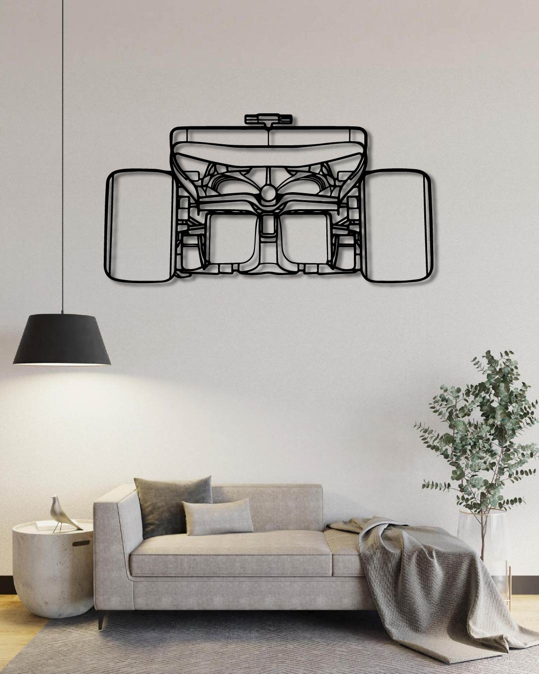 F1 2024 Sf-24 Back Perspective Metal Wall Art