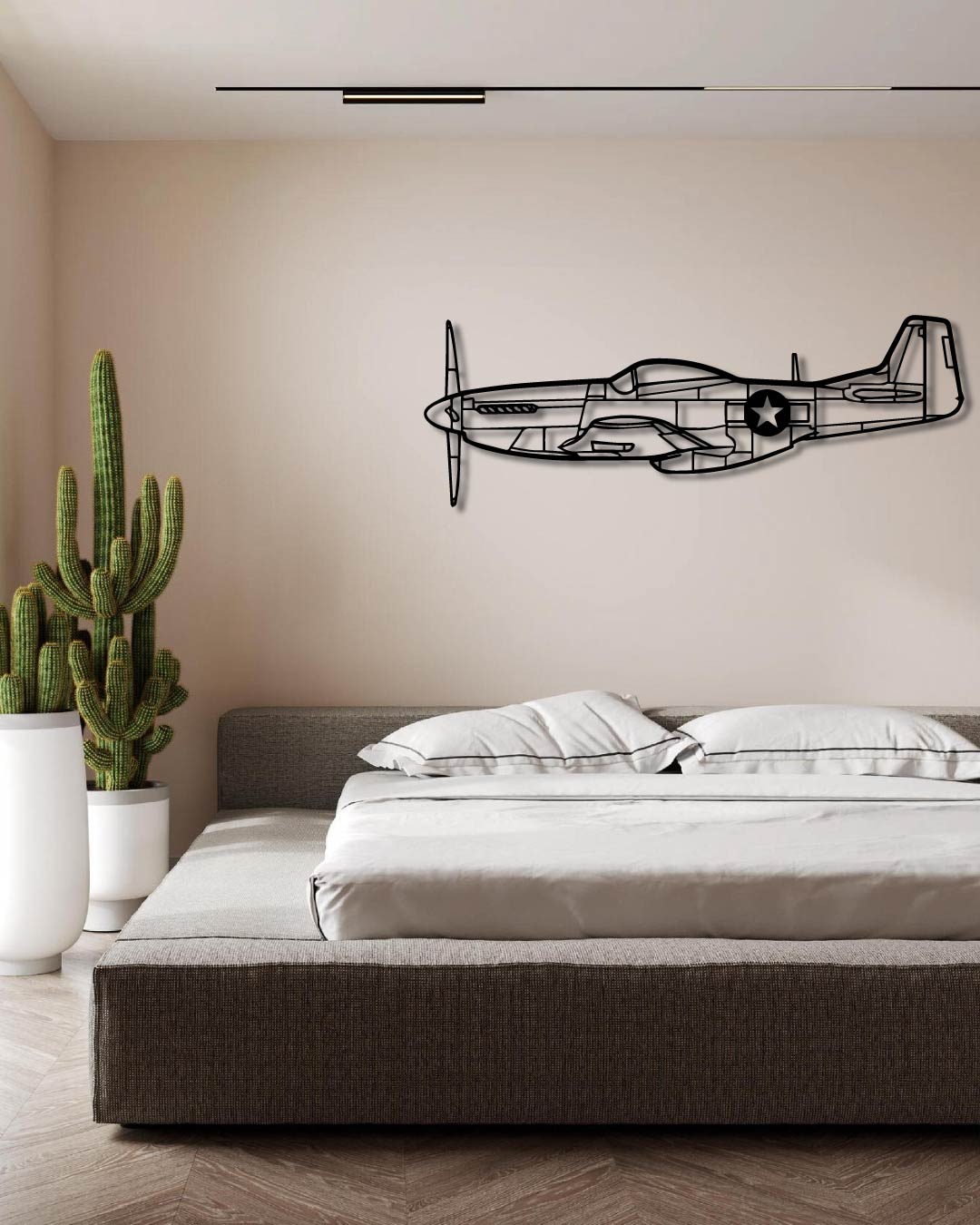 P-51 Mustang Metal Wall Art