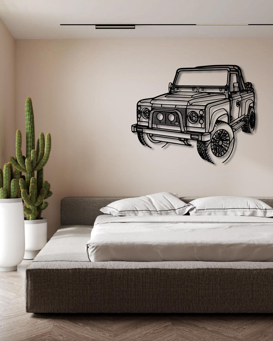 Defender 90 Angle Perspective Metal Wall Art