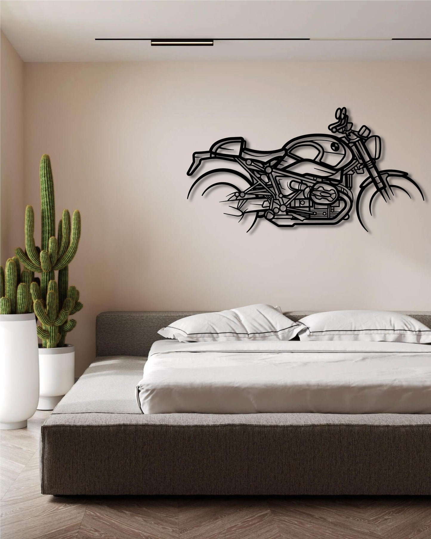 BMW R NINE T 100 YEARS METAL WALL ART