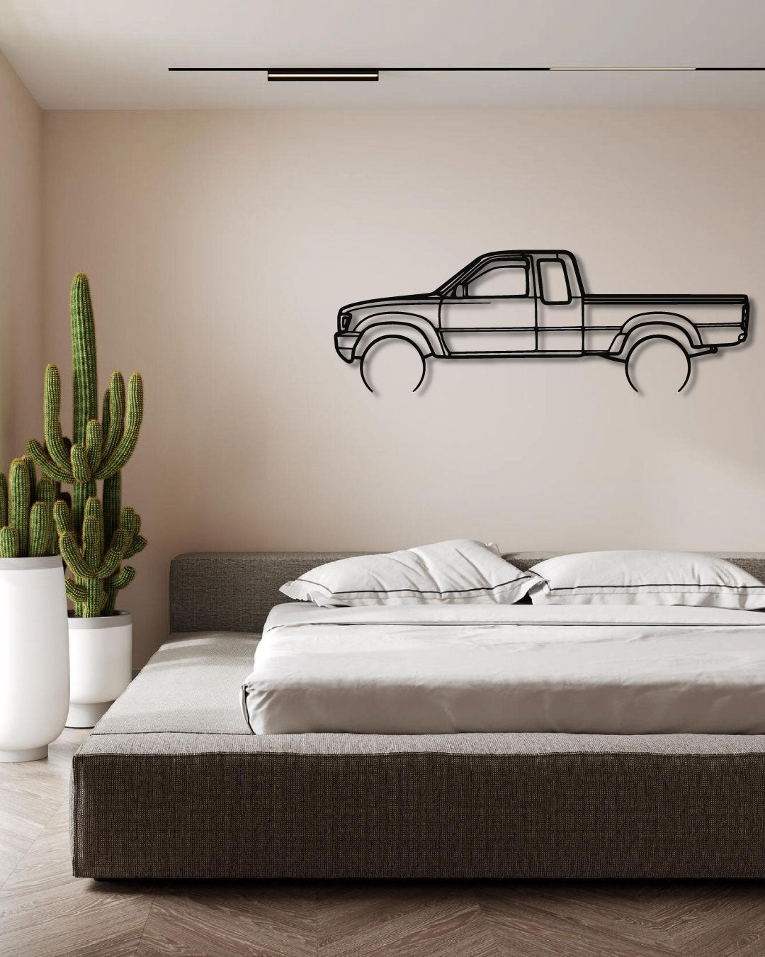 1991 Toyota Pickup Hillux Detailed Metal Wall Art Frame