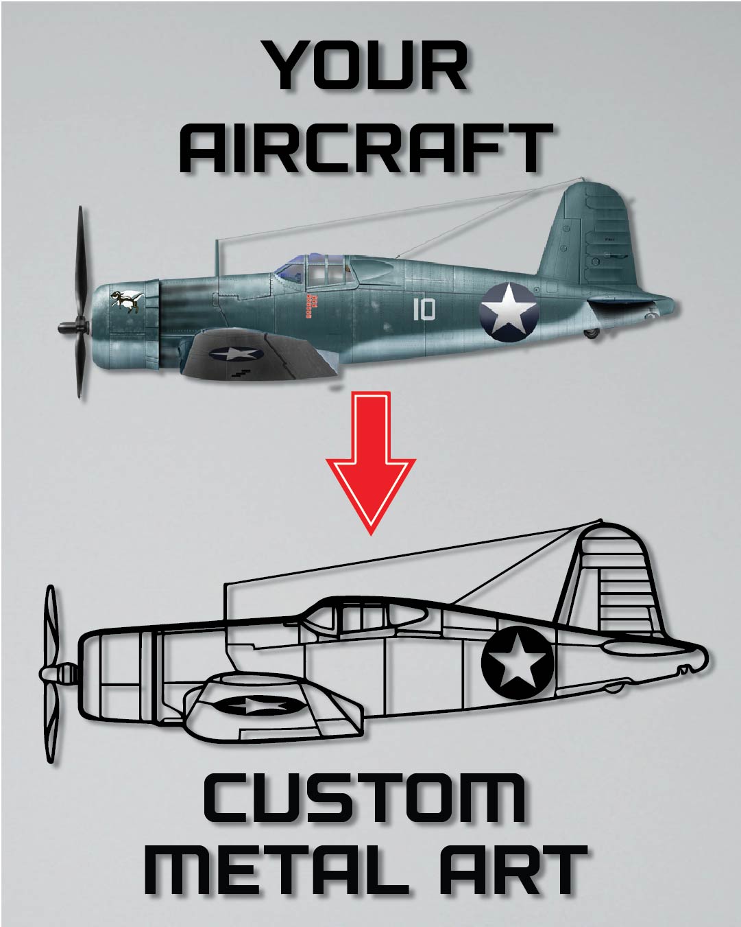 Your Custom Aircraft Metal Wall Art