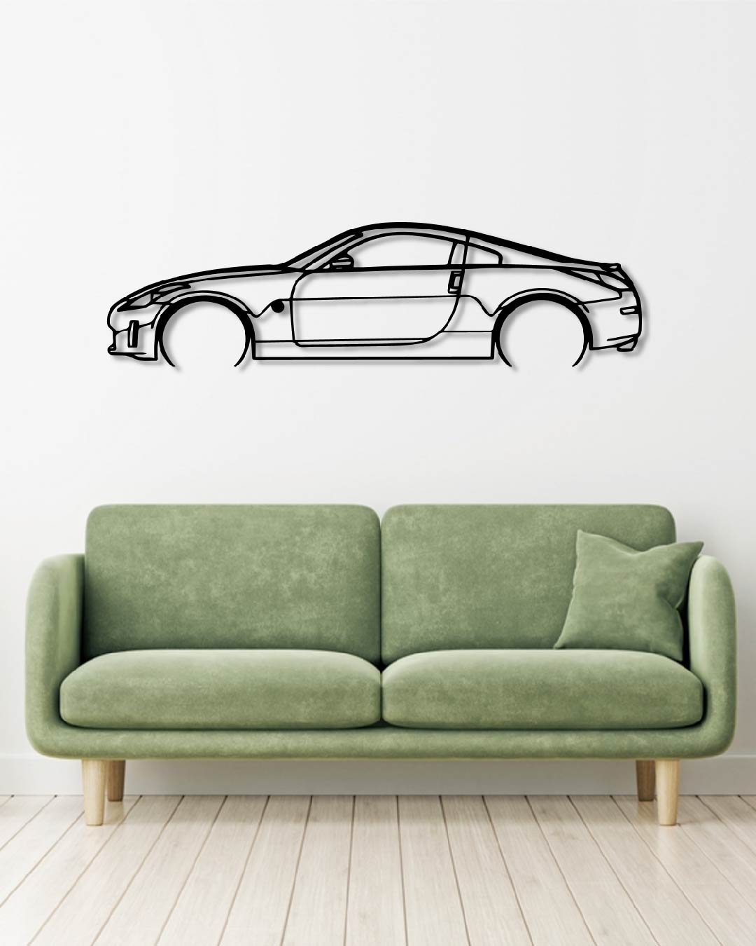 NISSAN 350Z Detailed metal wall art frame