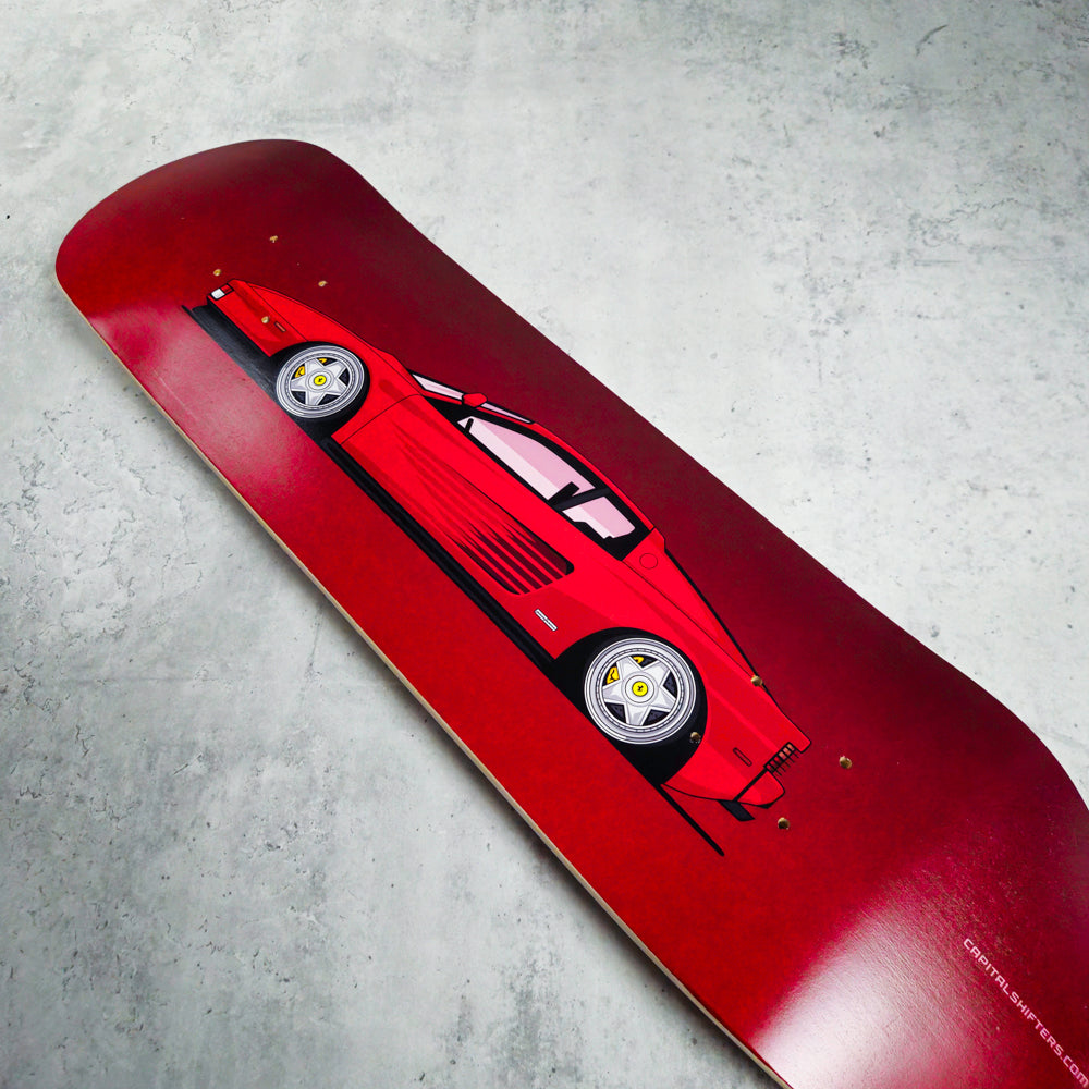 Ferrari Testarossa Stanced Skate Deck