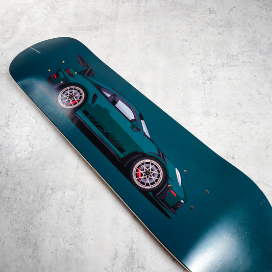 Porsche 911 992 GT3 RS British Racing Green Skate Deck