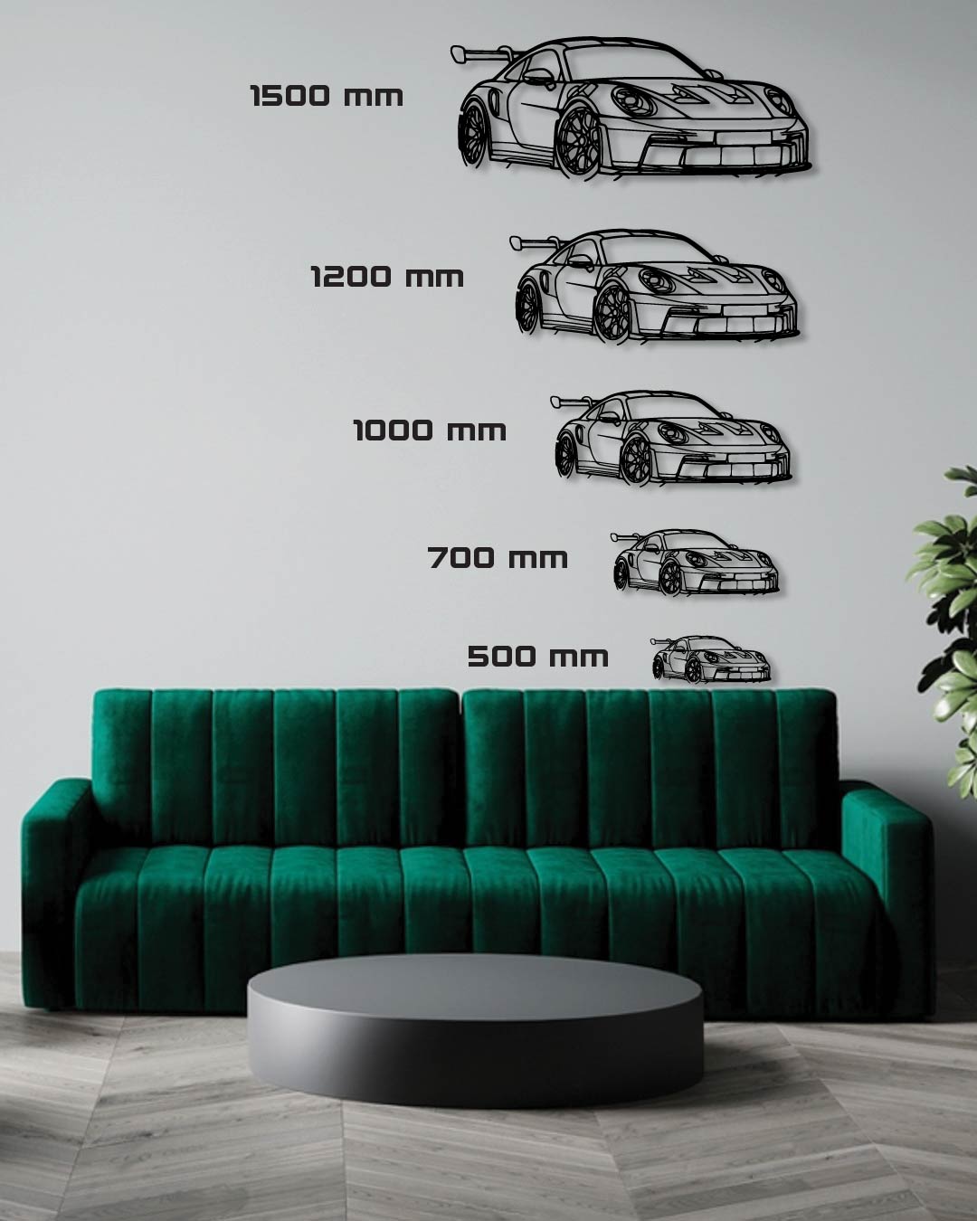 Porsche 911 GT2 RS model 991 Front Perspetive Metal Wall Art