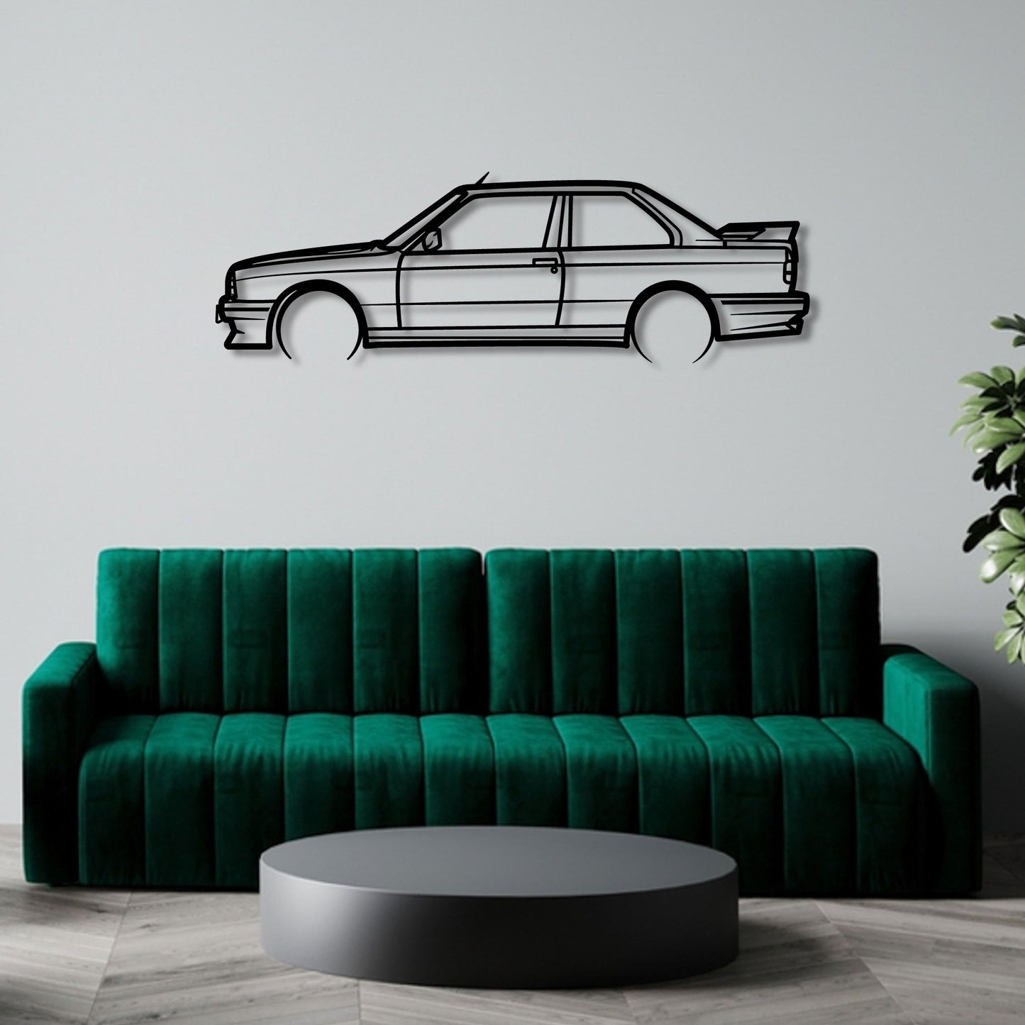 BMW E30 M3 DETAILED METAL WALL ART