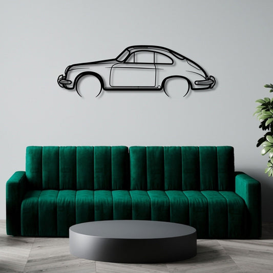 1954 PORSCHE 356 PRE-A 1500 COUPE METAL WALL ART