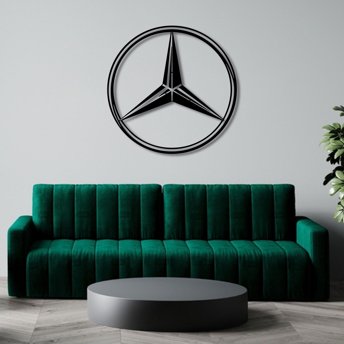 MERCEDES F1 TEAM LOGO METAL WALL ART