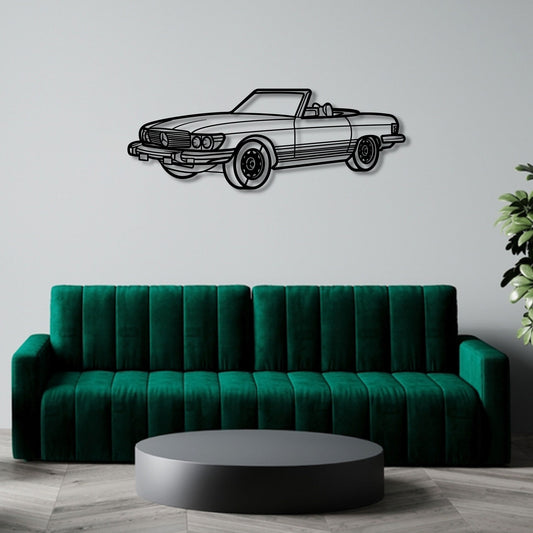 MERCEDES BENZ 450 SL PERSPECTIVE METAL WALL ART