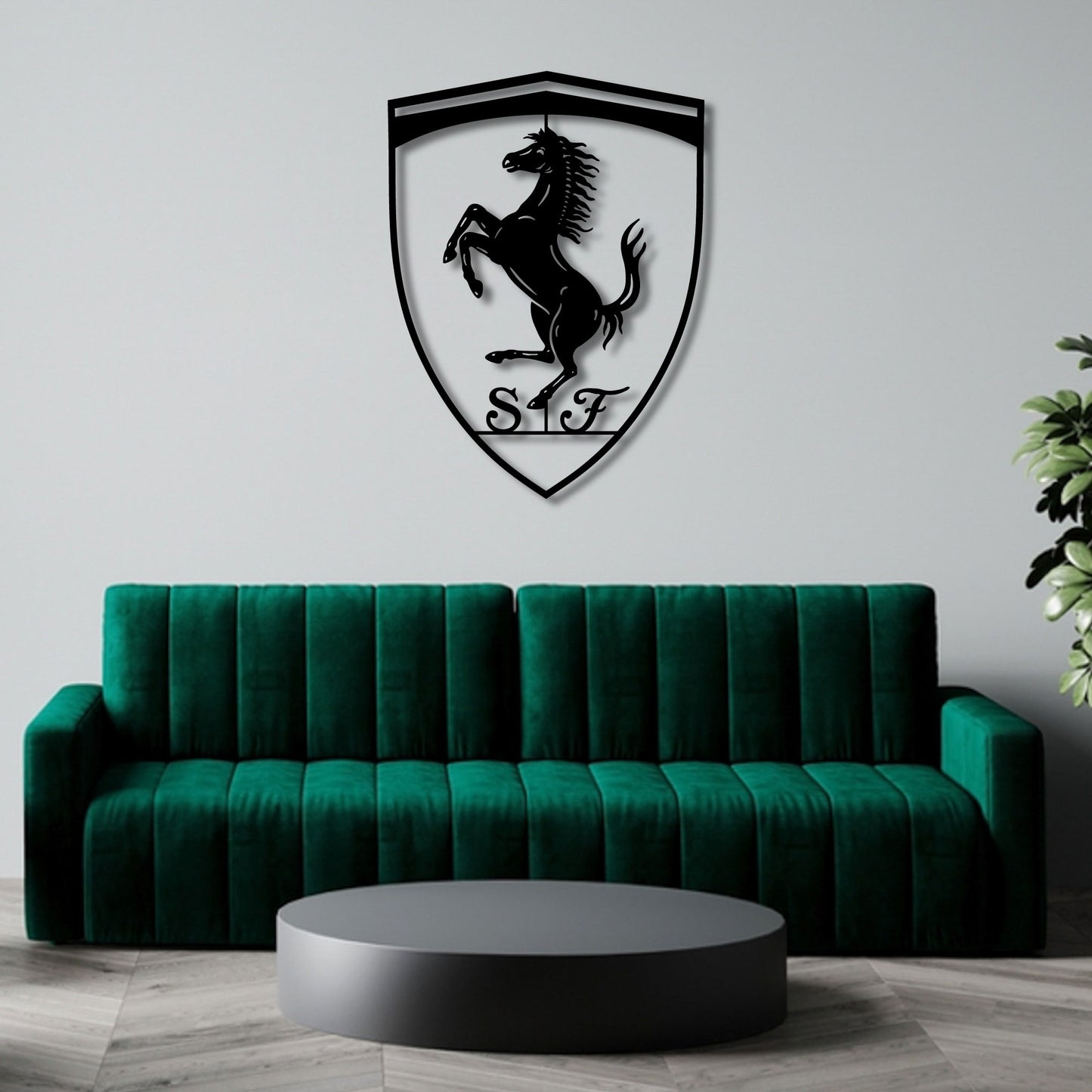 FERRARI F1 TEAM LOGO METAL WALL ART