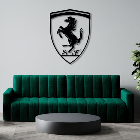 FERRARI F1 TEAM LOGO METAL WALL ART