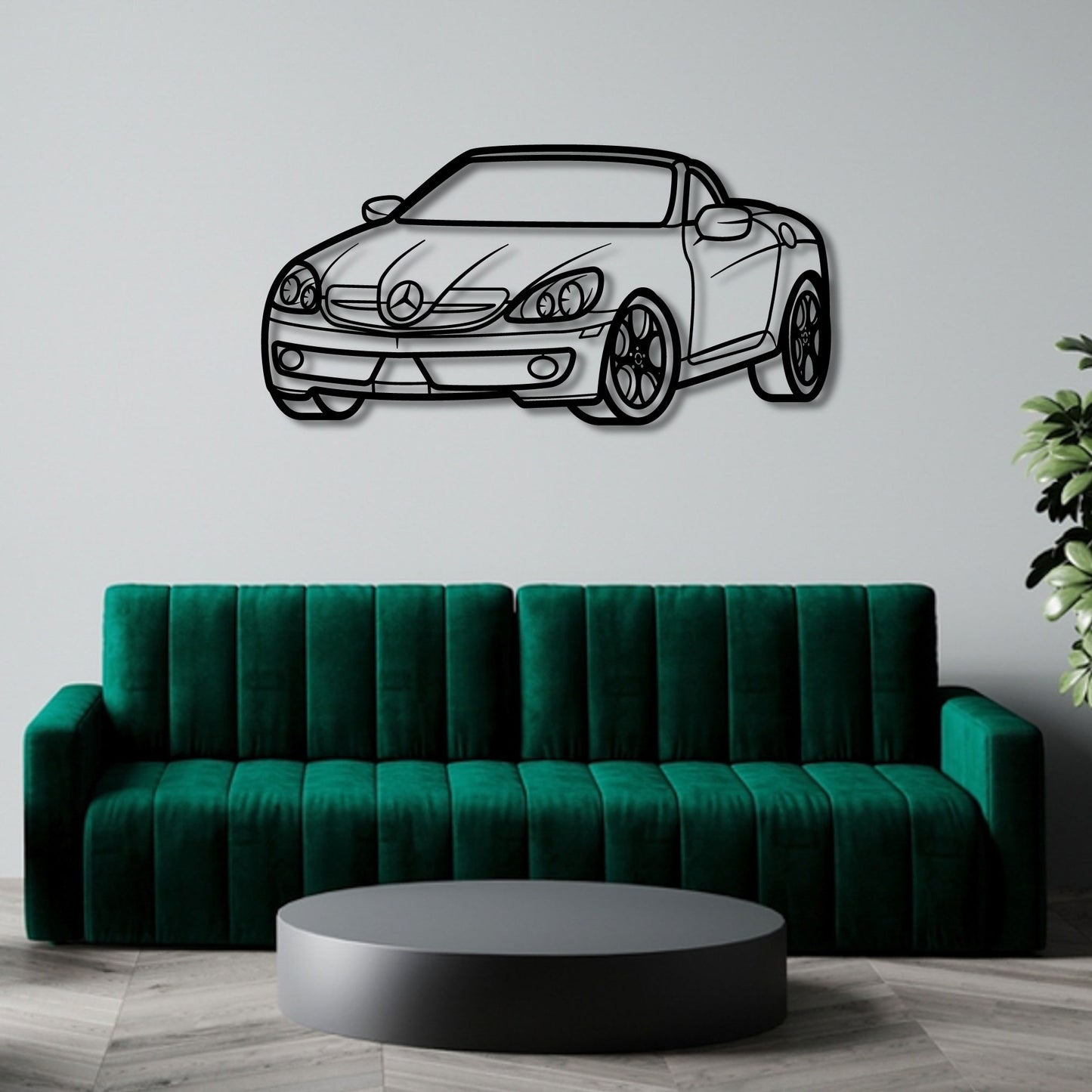 MERCEDED BENZ SLK 350 2005 PERSPECTIVE METAL WALL ART