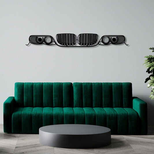 BMW E53 X5 HEADLIGHTS FRONT GRILL METAL WALL ART