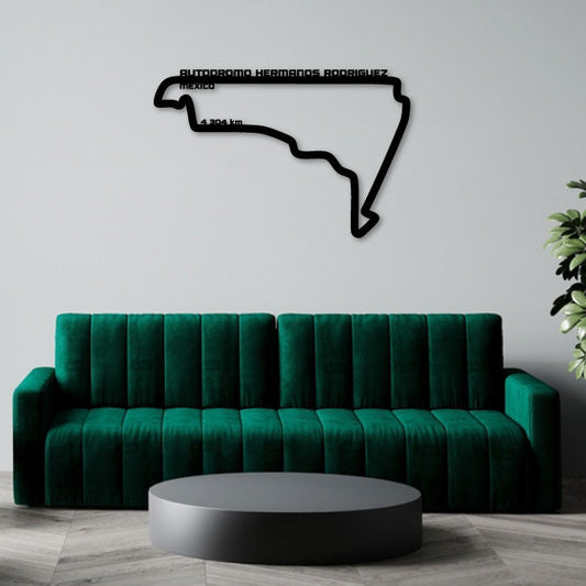 AUTODROMO HERMANOS RODRIGUEZ 2 METAL WALL ART
