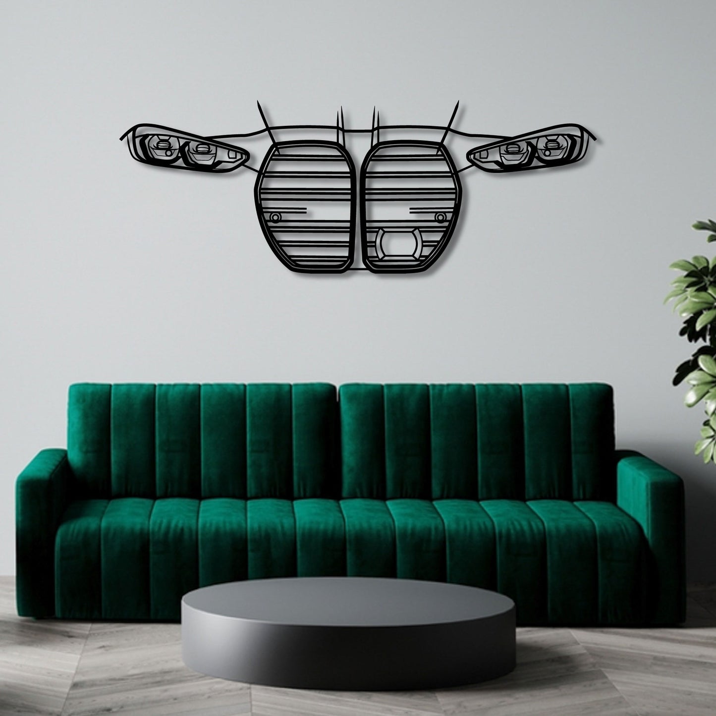 BMW G80 HEADLIGHTS FRONT GRILL METAL WALL ART