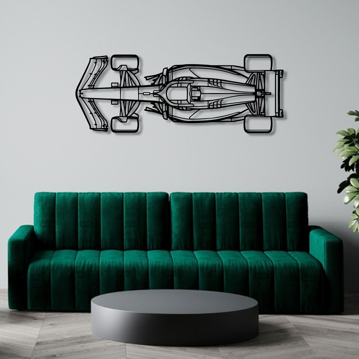 F1 2024 SF-24 Top Perspective Metal Wall Art