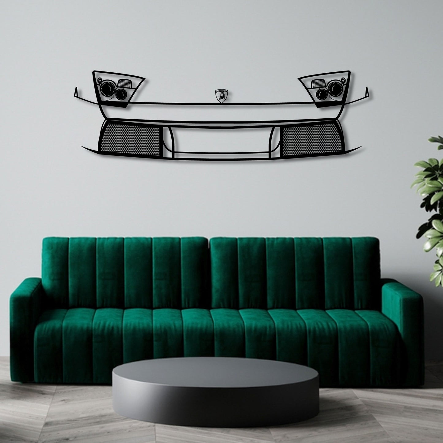 LAMBORGHINI MURCIELAGO HEADLIGHTS FRONT GRILL METAL WALL ART