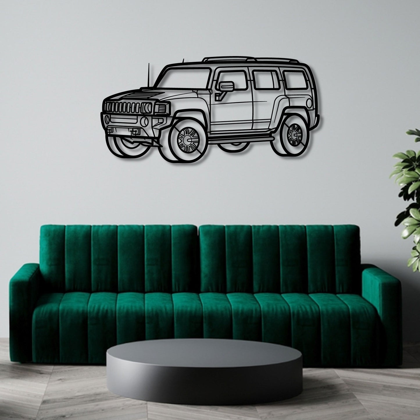 2010 HUMMER H3 PERSPECTIVE METAL WALL ART