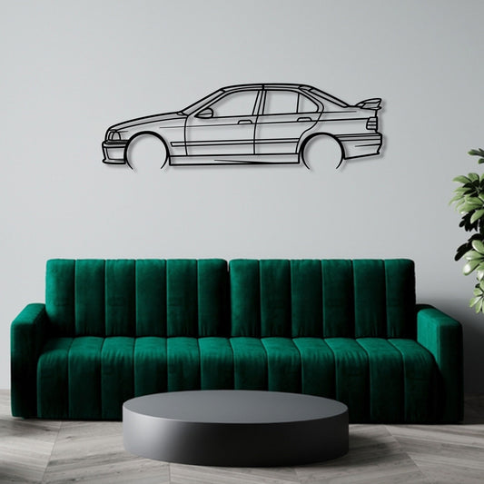 BMW E36 M3 4 DOOR METAL WALL ART