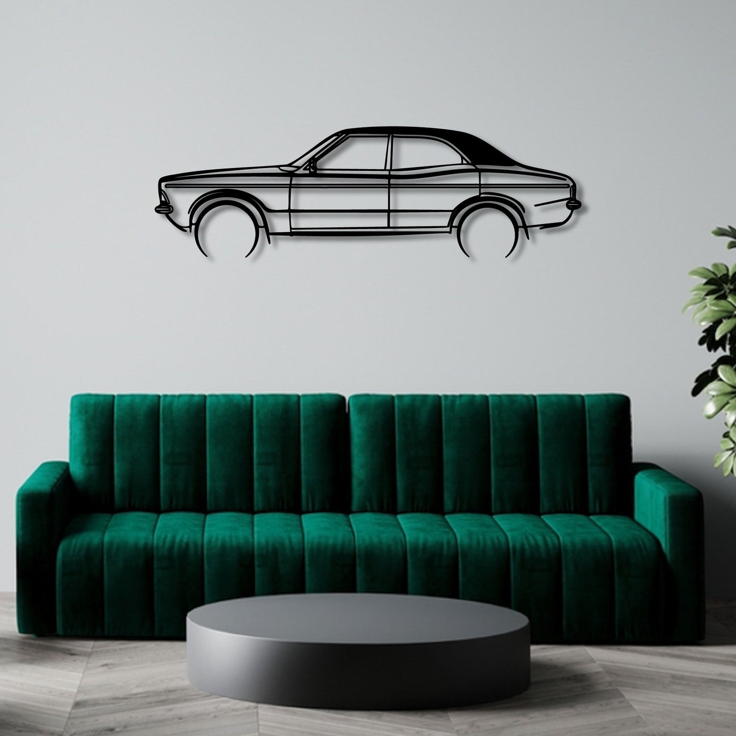 1972 FORD CORTINA MK3 GXL 4 DOOR METAL WALL ART