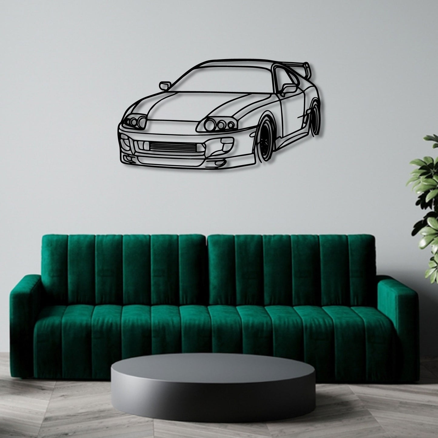 TOYOTA SUPRA MK 4 PERSPECTIVE METAL WALL ART