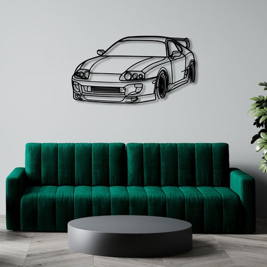 TOYOTA SUPRA MK 4 PERSPECTIVE METAL WALL ART