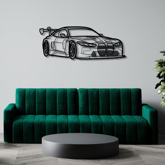 BMW M4 GT3 PERSPECTIVE METAL WALL ART