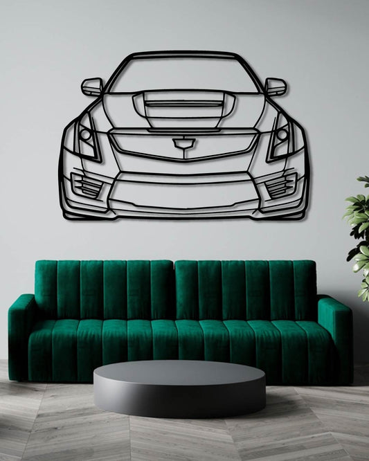 Cadillac ATS-V 2017 Front Perspetive Metal Wall Art