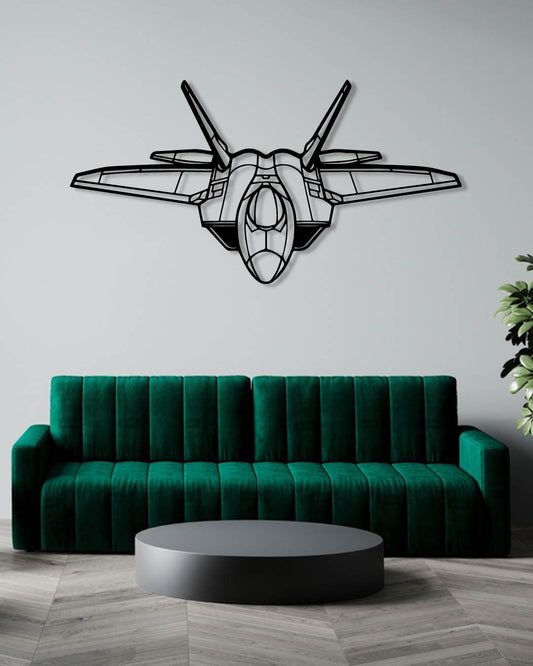 F-22 Raptor Perspective Metal Wall Art