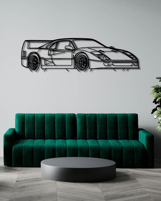 Ferrari F40 Perspetive Metal Wall Art