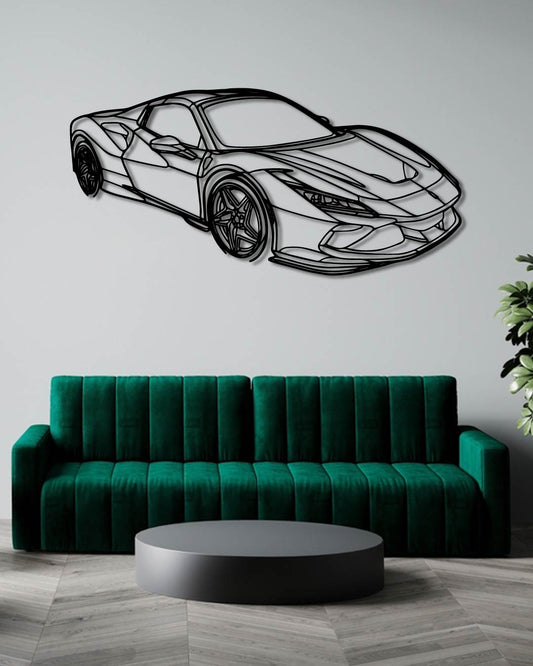 Ferrari F8 Tributo Perspetive Metal Wall Art